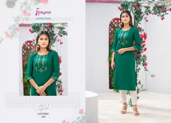 Psyna Pantaloon Fancy Rayon Embroidery Kurti 